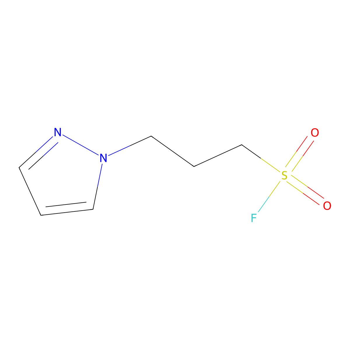 3-(1H-pyrazol-1-yl)propane-1-sulfonyl fluoride molecular structure, CAS 2229162-04-1