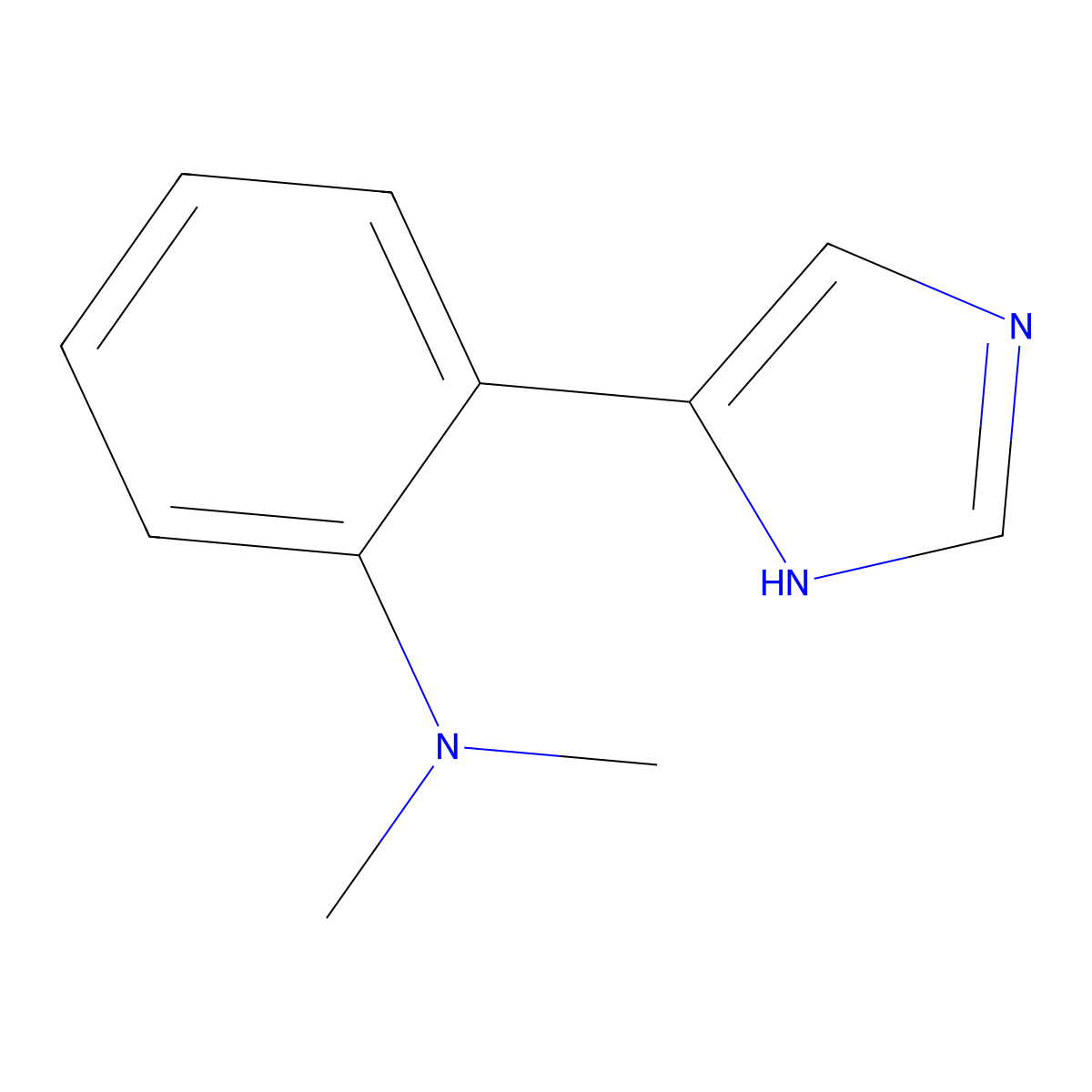 2-(1H-imidazol-4-yl)-N,N-dimethylaniline molecular structure, CAS 2229163-65-7