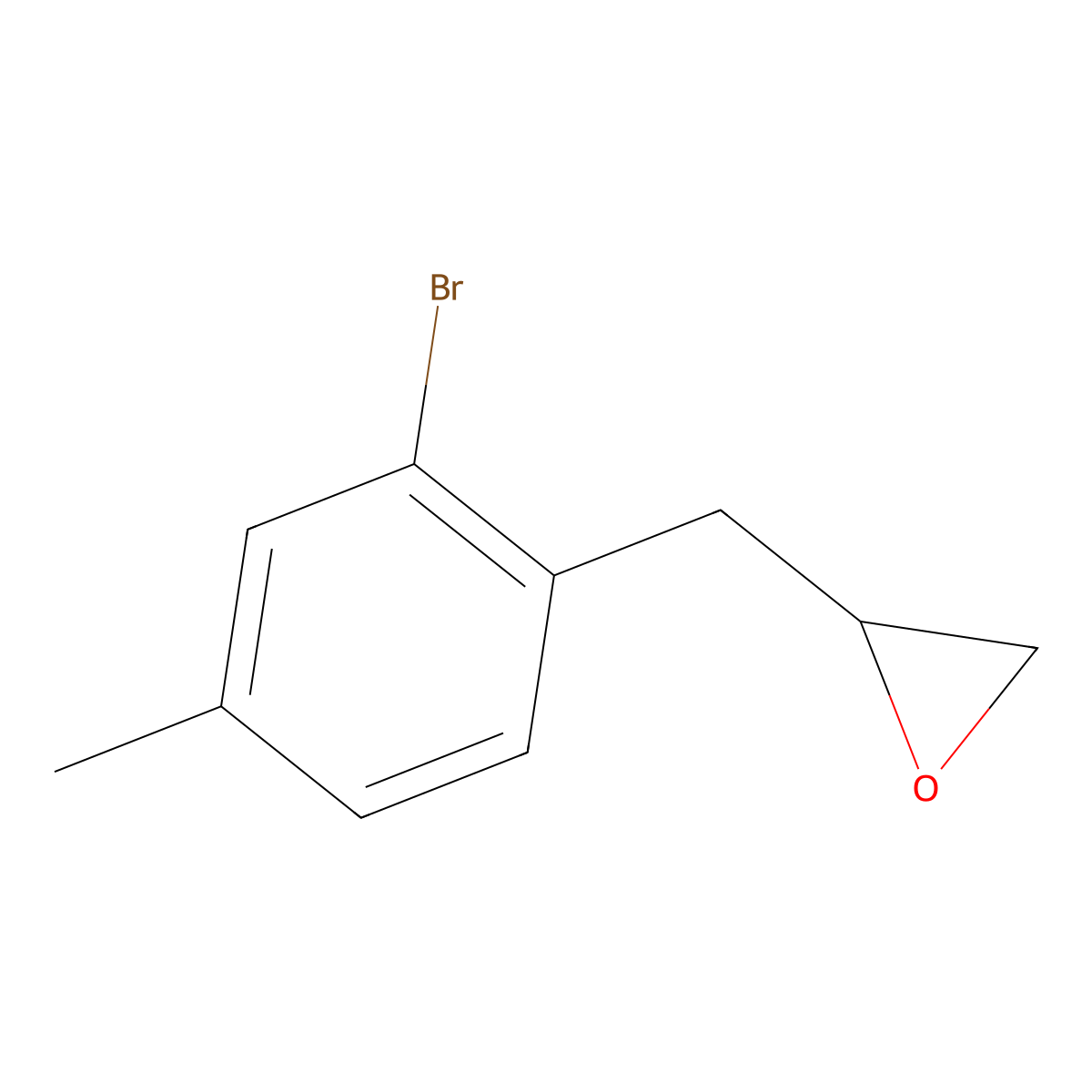 2-[(2-Bromo-4-methylphenyl)methyl]oxirane molecular structure, CAS 2229163-70-4