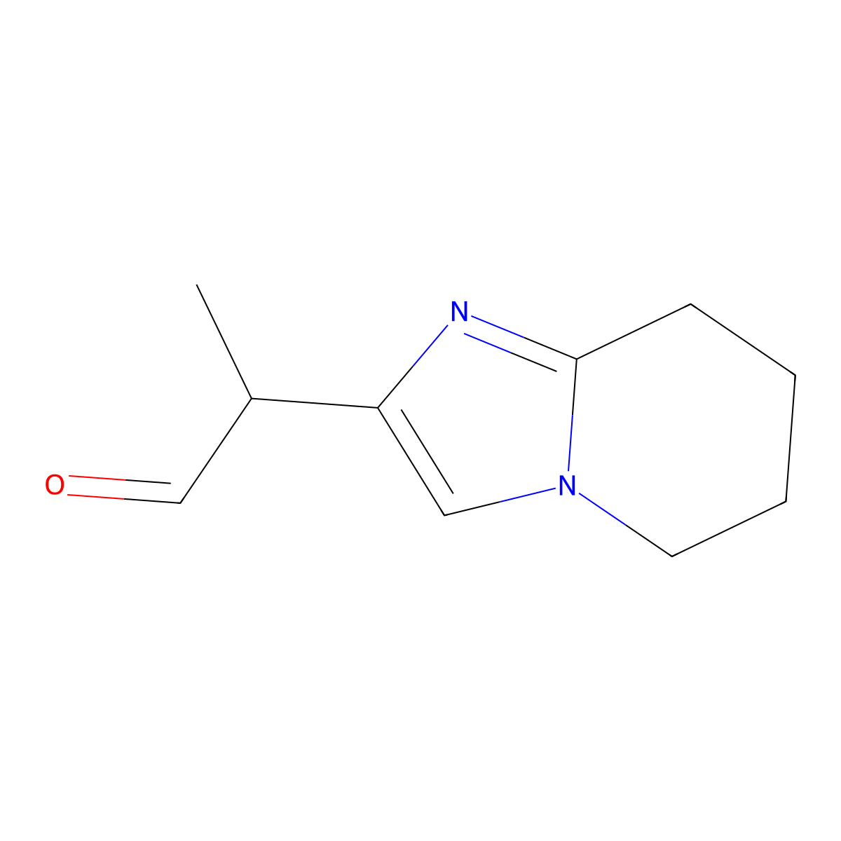 2-(5,6,7,8-Tetrahydroimidazo[1,2-a]pyridin-2-yl)propanal molecular structure, CAS 2229164-08-1