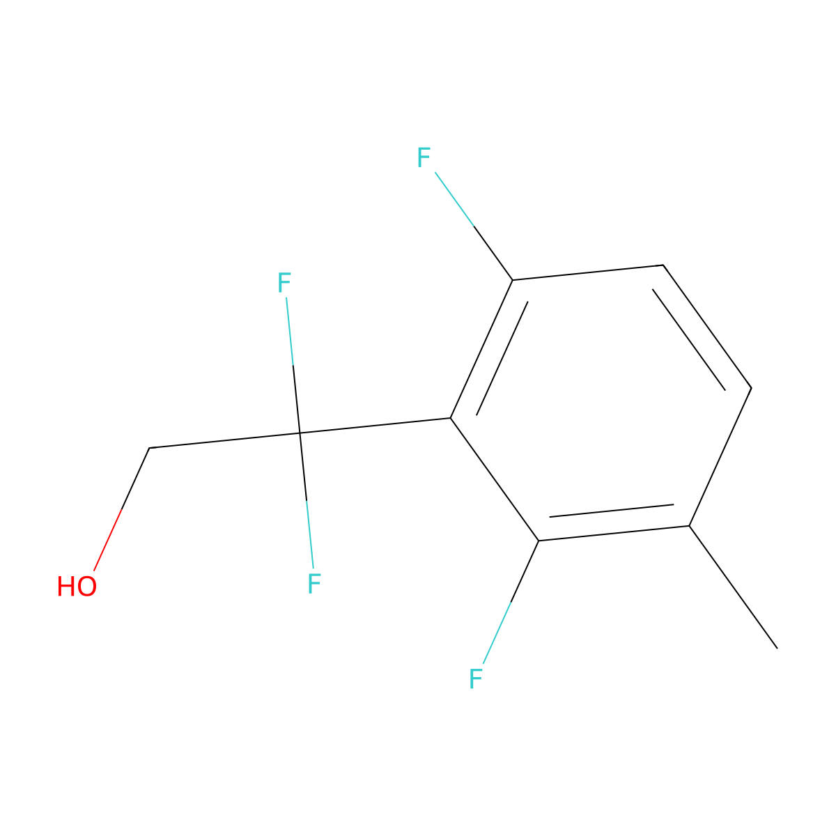2-(2,6-Difluoro-3-methylphenyl)-2,2-difluoroethan-1-ol molecular structure, CAS 2229165-79-9
