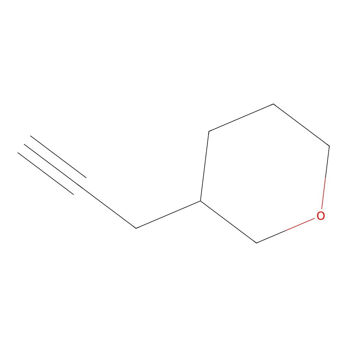 3-(Prop-2-yn-1-yl)oxane molecular structure, CAS 2229166-78-1