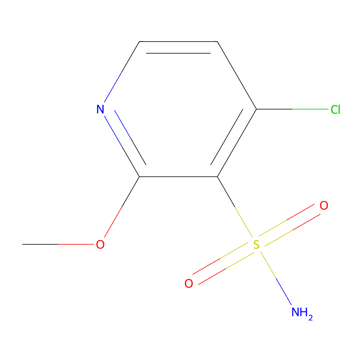 4-Chloro-2-methoxypyridine-3-sulfonamide molecular structure, CAS 2229170-78-7