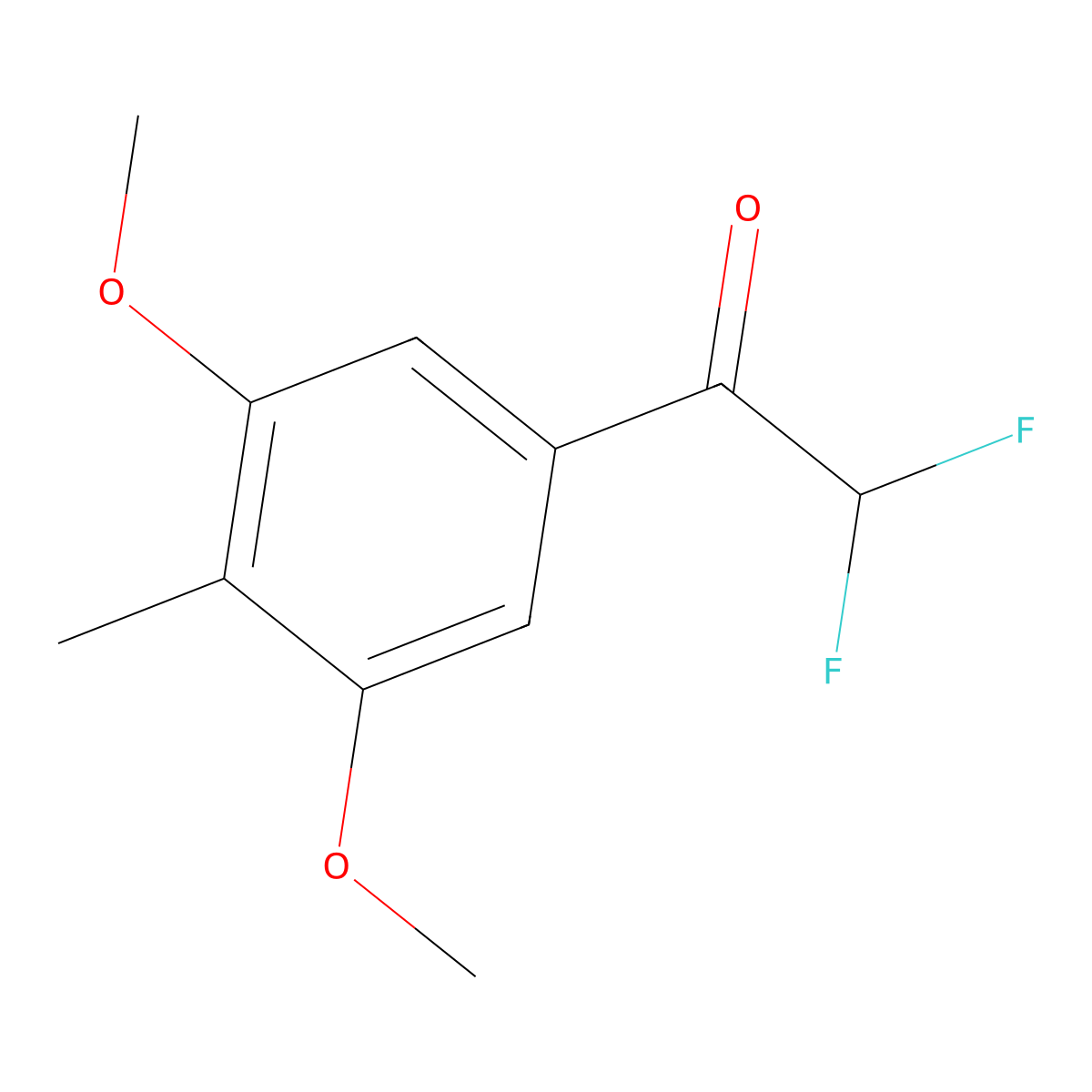 1-(3,5-Dimethoxy-4-methylphenyl)-2,2-difluoroethan-1-one molecular structure, CAS 2229173-24-2