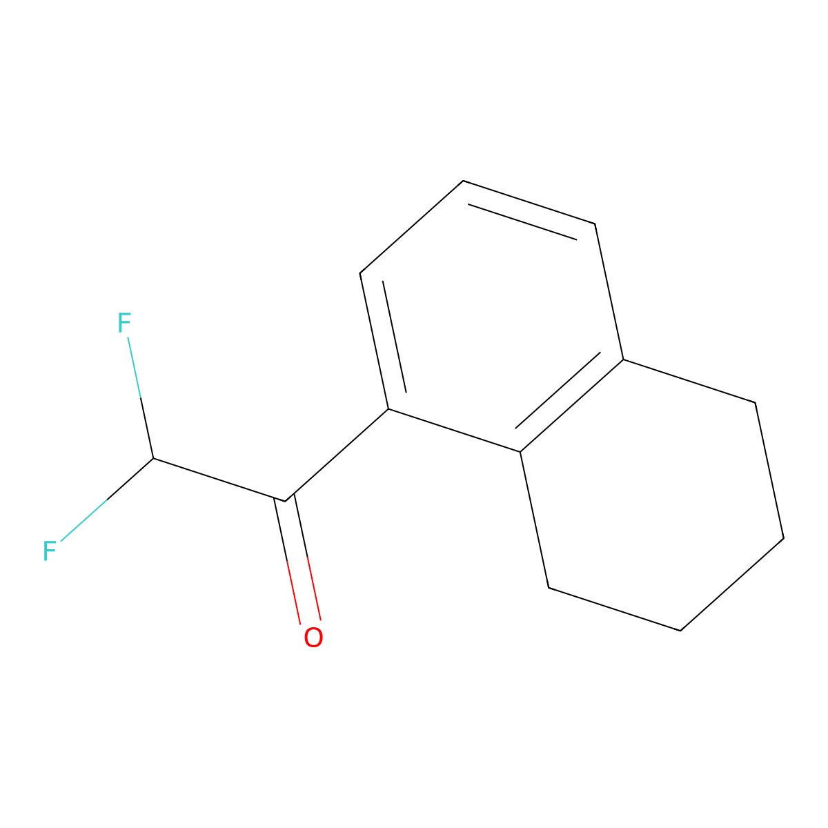 2,2-Difluoro-1-(5,6,7,8-tetrahydronaphthalen-1-yl)ethan-1-one molecular structure, CAS 2229176-12-7