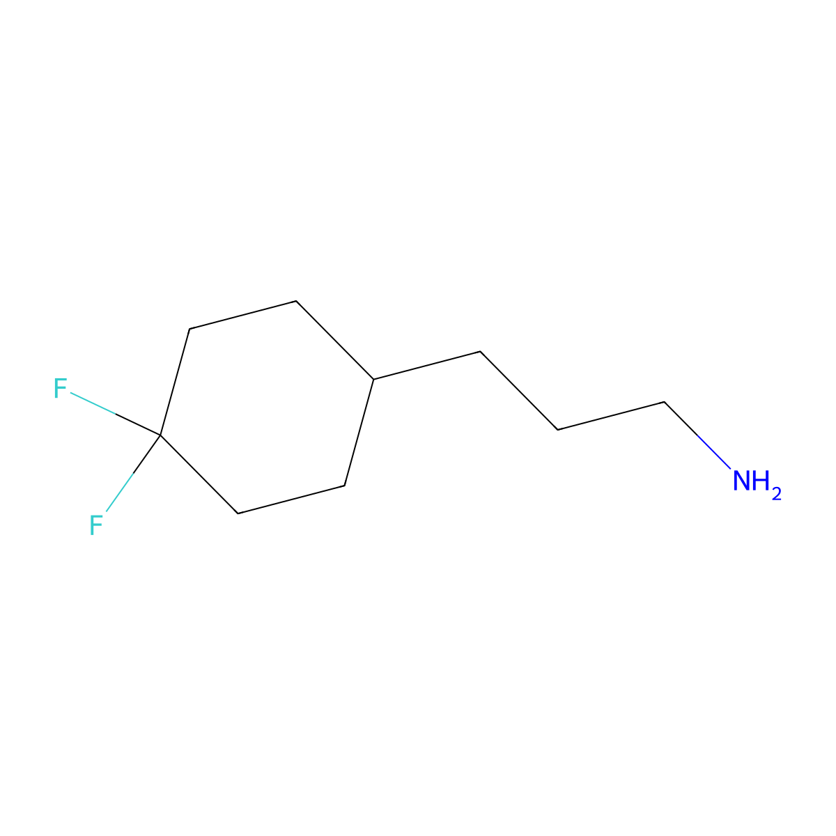 3-(4,4-Difluorocyclohexyl)propan-1-amine molecular structure, CAS 2229178-75-8