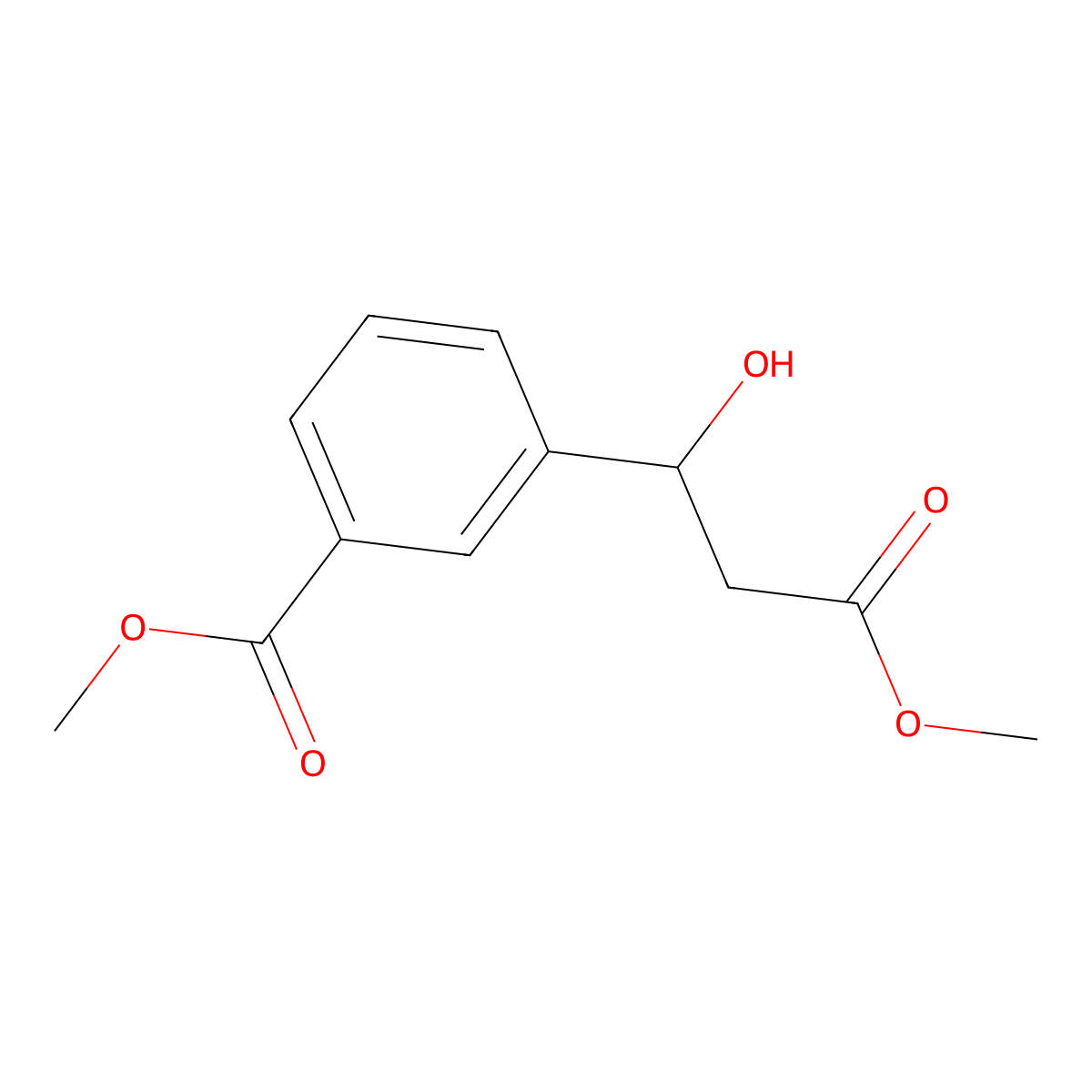 Methyl 3-(1-hydroxy-3-methoxy-3-oxopropyl)benzoate molecular structure, CAS 2229179-76-2