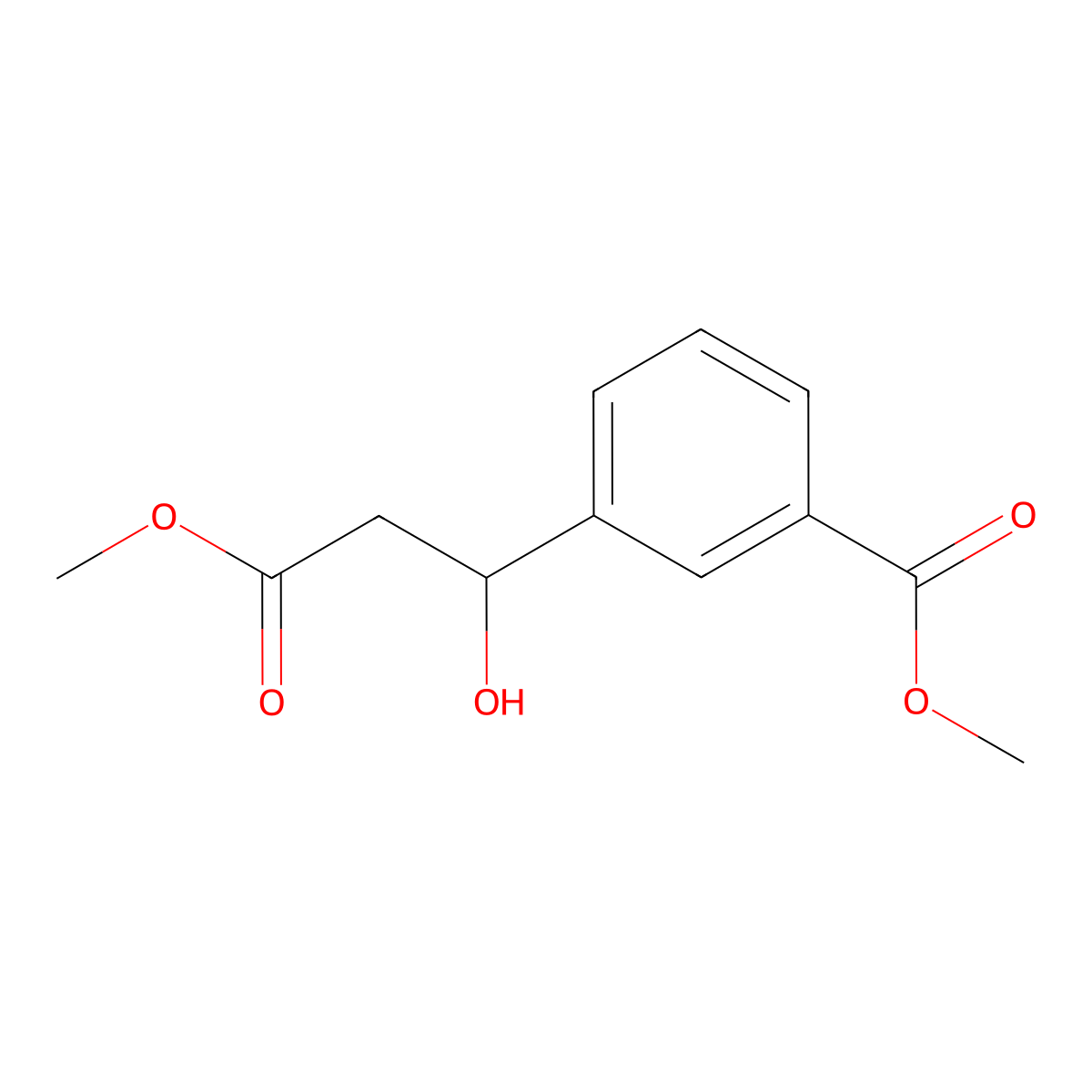 Methyl 3-(1-hydroxy-3-methoxy-3-oxopropyl)benzoate molecular structure, CAS 2229179-76-2