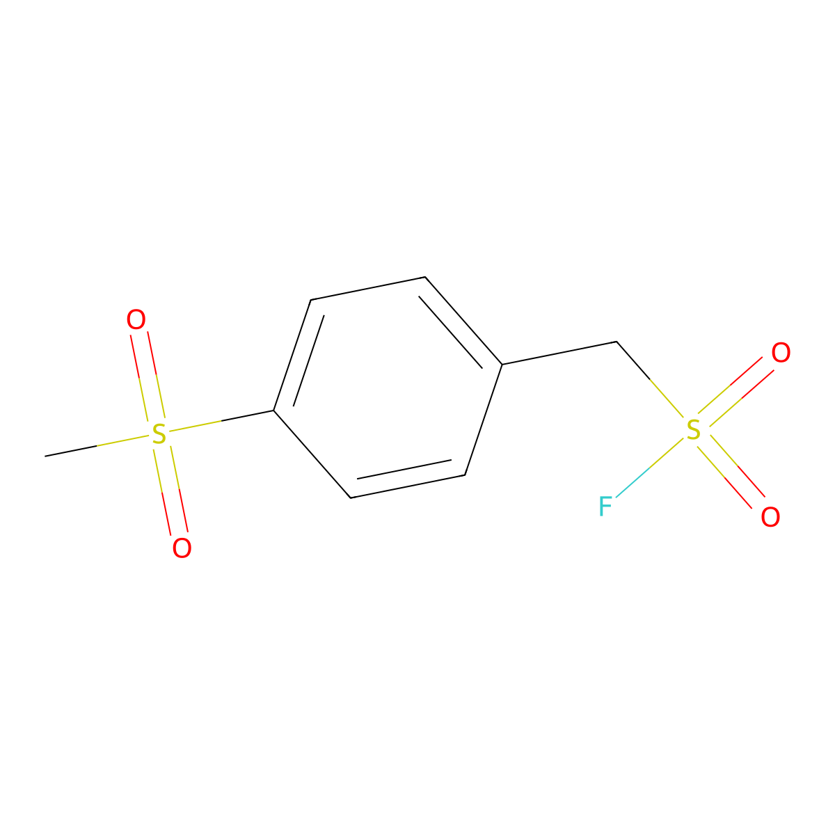 (4-Methanesulfonylphenyl)methanesulfonyl fluoride molecular structure, CAS 2229181-21-7
