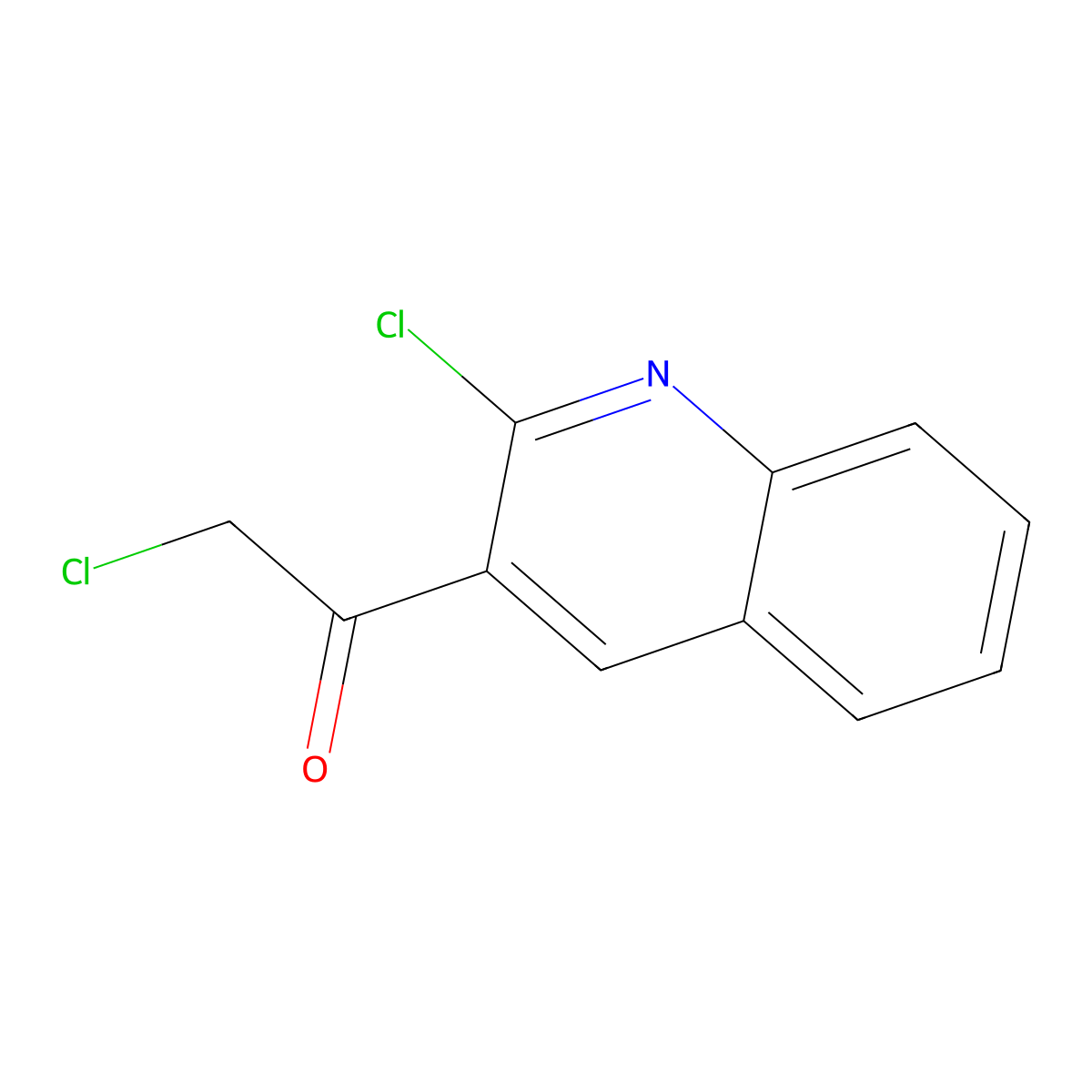 2-Chloro-1-(2-chloroquinolin-3-yl)ethan-1-one molecular structure, CAS 2229181-30-8