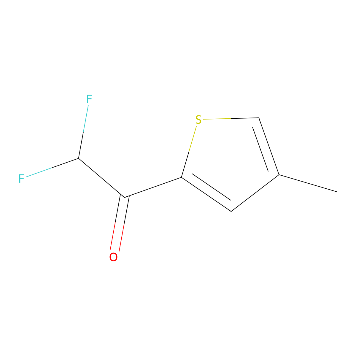 2,2-Difluoro-1-(4-methylthiophen-2-yl)ethan-1-one molecular structure, CAS 2229181-65-9