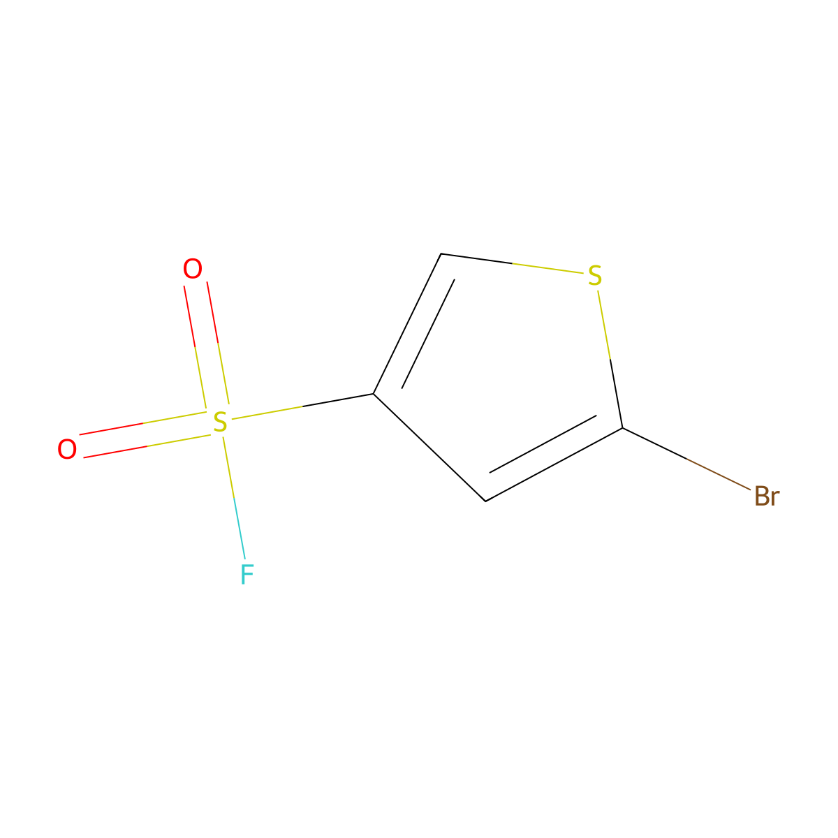 5-Bromothiophene-3-sulfonyl fluoride molecular structure, CAS 2229182-35-6