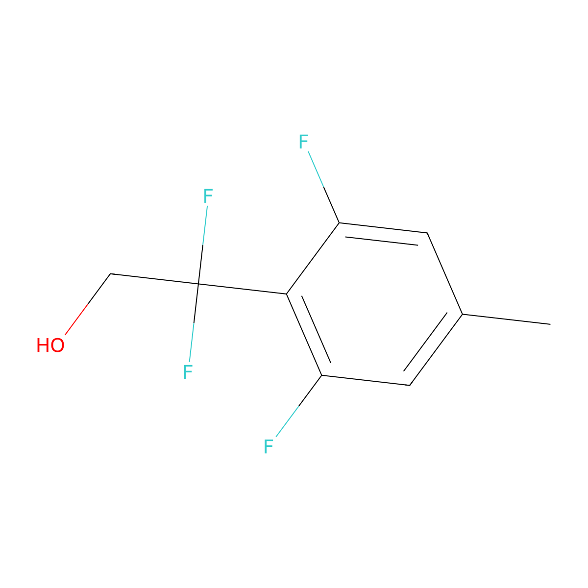 2-(2,6-Difluoro-4-methylphenyl)-2,2-difluoroethan-1-ol molecular structure, CAS 2229182-93-6