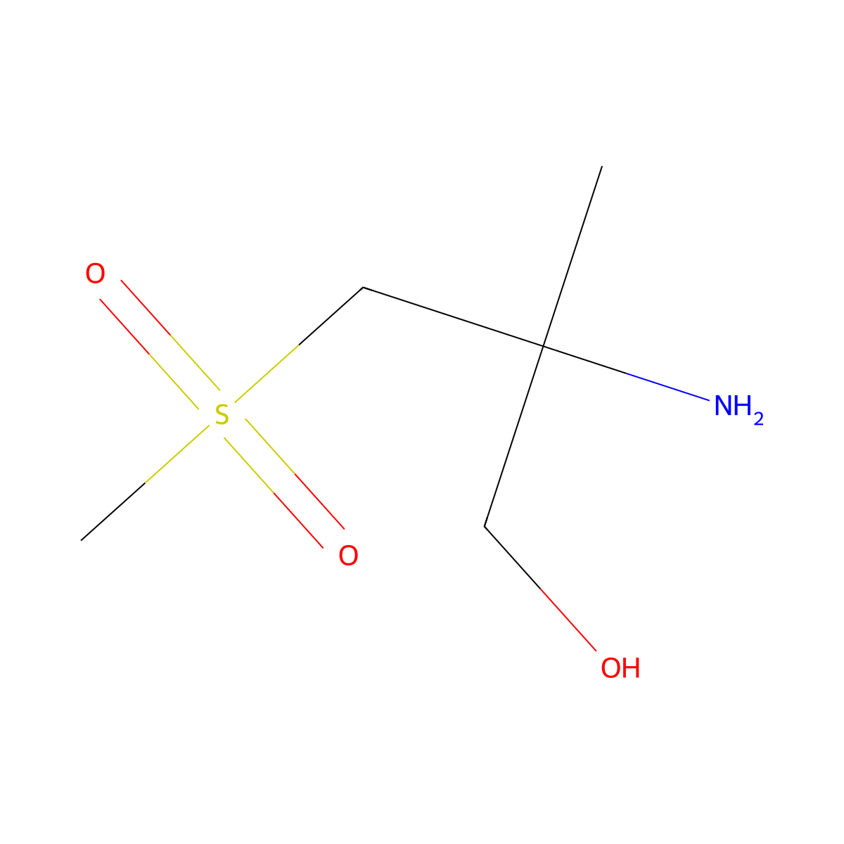 2-Amino-3-methanesulfonyl-2-methylpropan-1-ol molecular structure, CAS 2229182-96-9