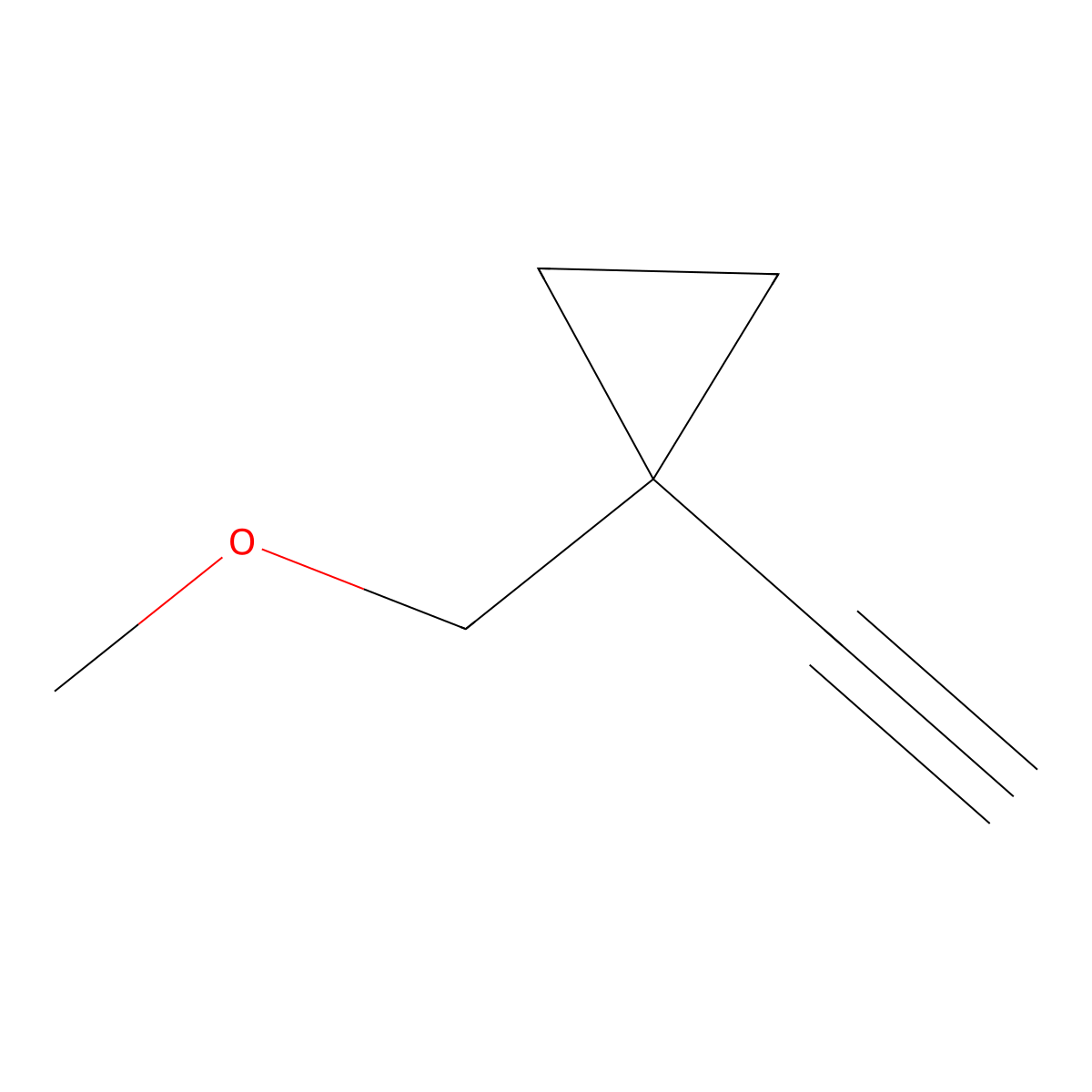 1-Ethynyl-1-(methoxymethyl)cyclopropane molecular structure, CAS 2229183-81-5