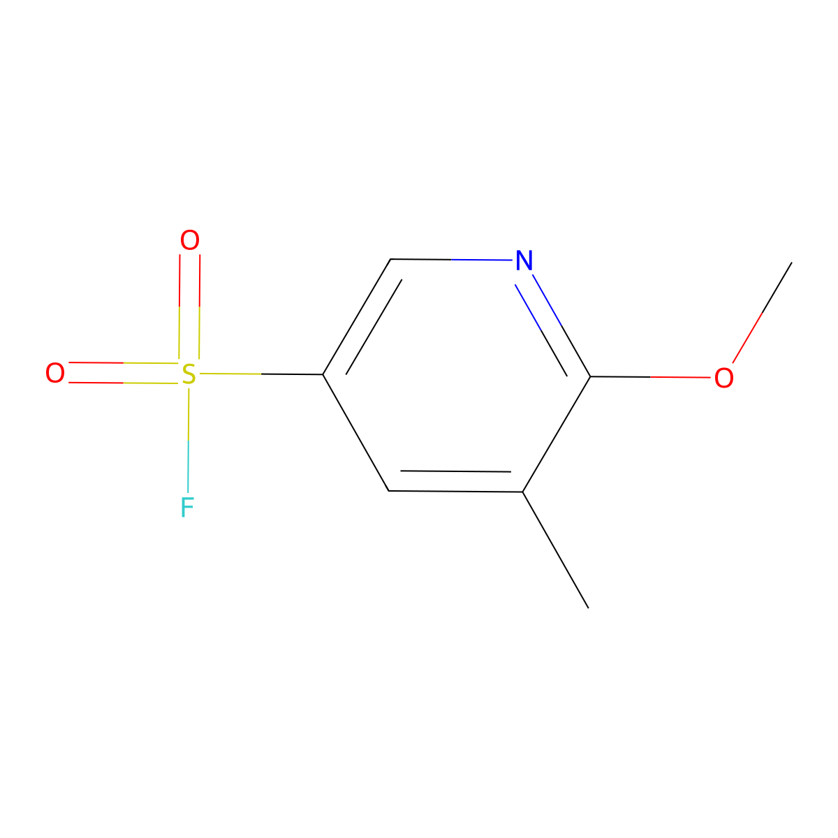 6-Methoxy-5-methylpyridine-3-sulfonyl fluoride molecular structure, CAS 2229184-16-9