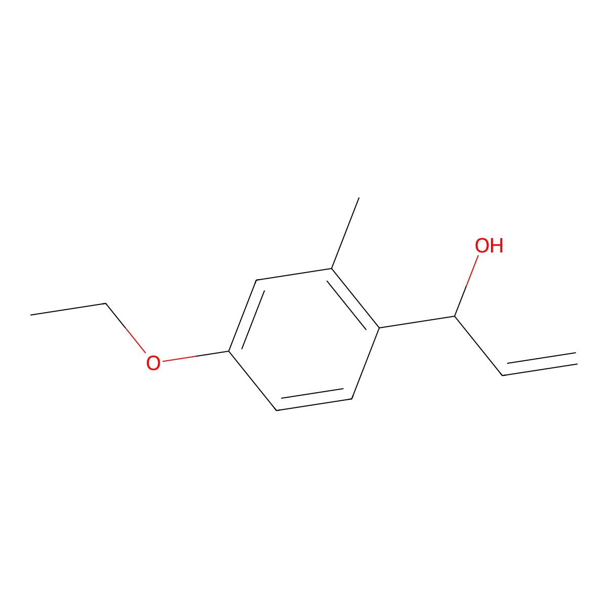 1-(4-Ethoxy-2-methylphenyl)prop-2-en-1-ol molecular structure, CAS 2229184-59-0