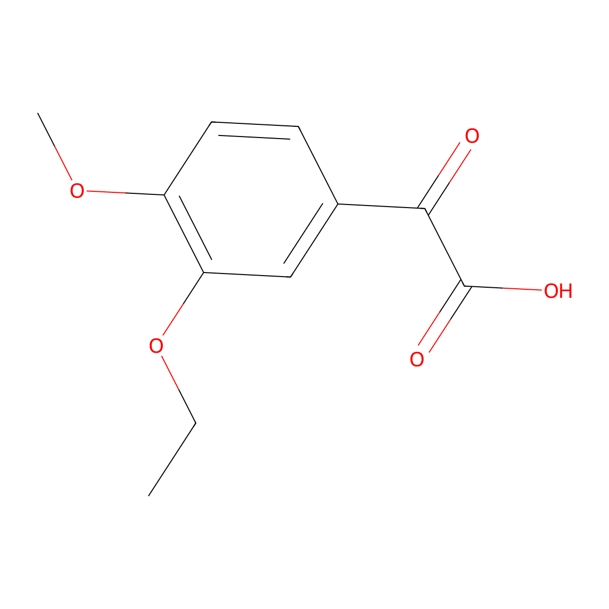 2-(3-Ethoxy-4-methoxyphenyl)-2-oxoacetic acid molecular structure, CAS 2229191-61-9