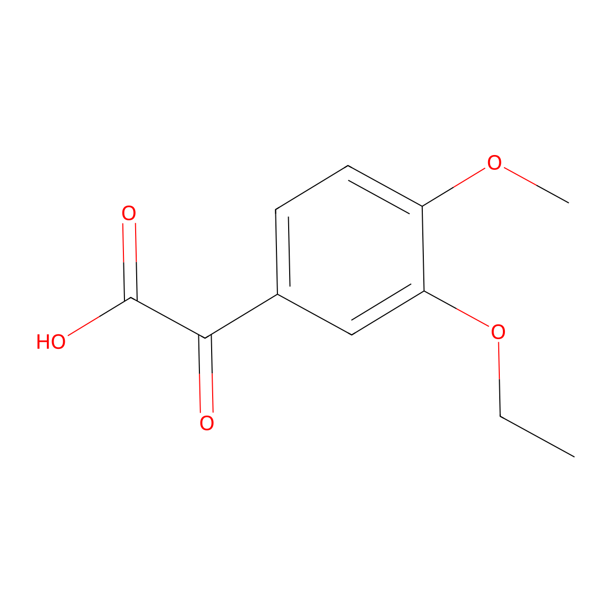 2-(3-Ethoxy-4-methoxyphenyl)-2-oxoacetic acid molecular structure, CAS 2229191-61-9