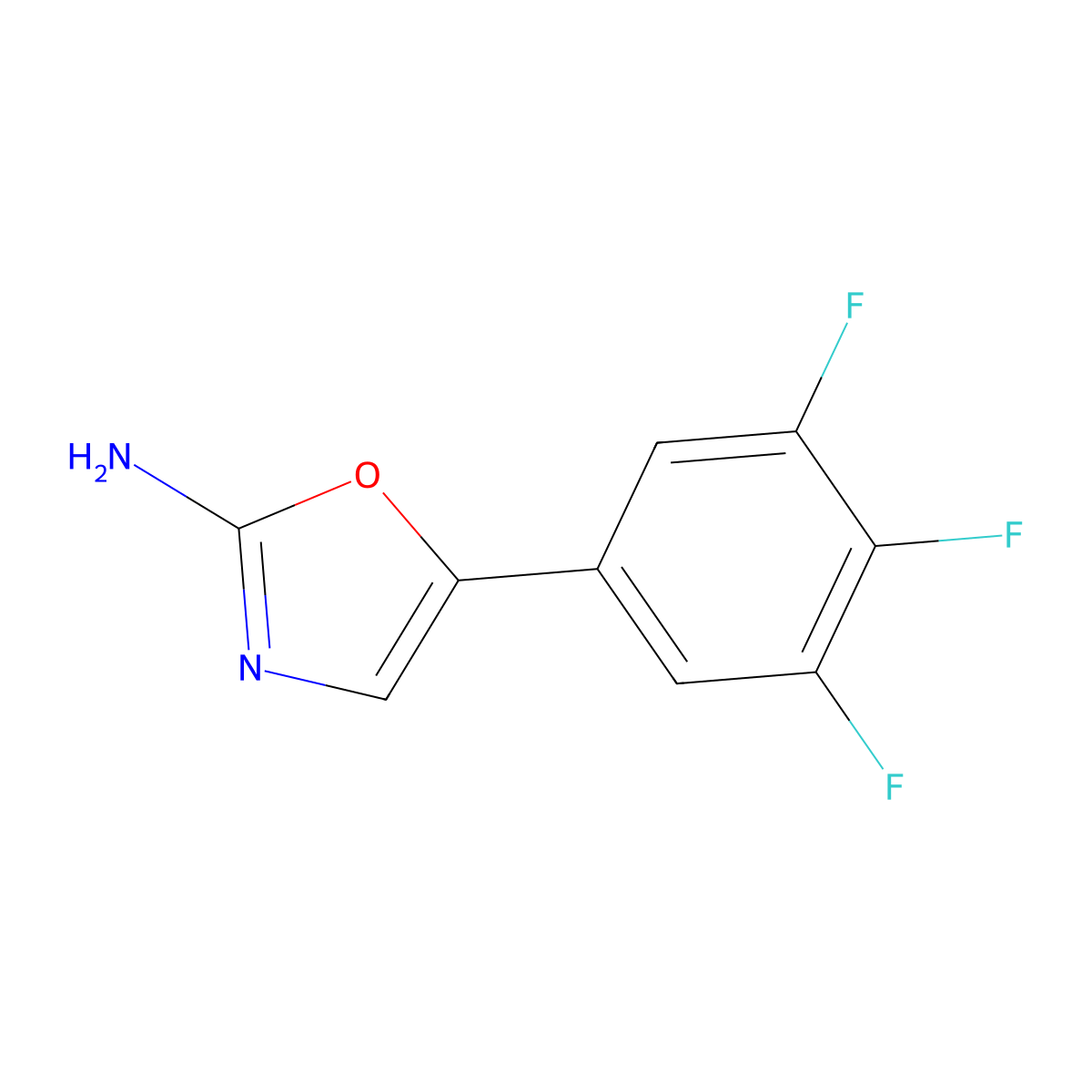 5-(3,4,5-Trifluorophenyl)-1,3-oxazol-2-amine molecular structure, CAS 2229192-41-8