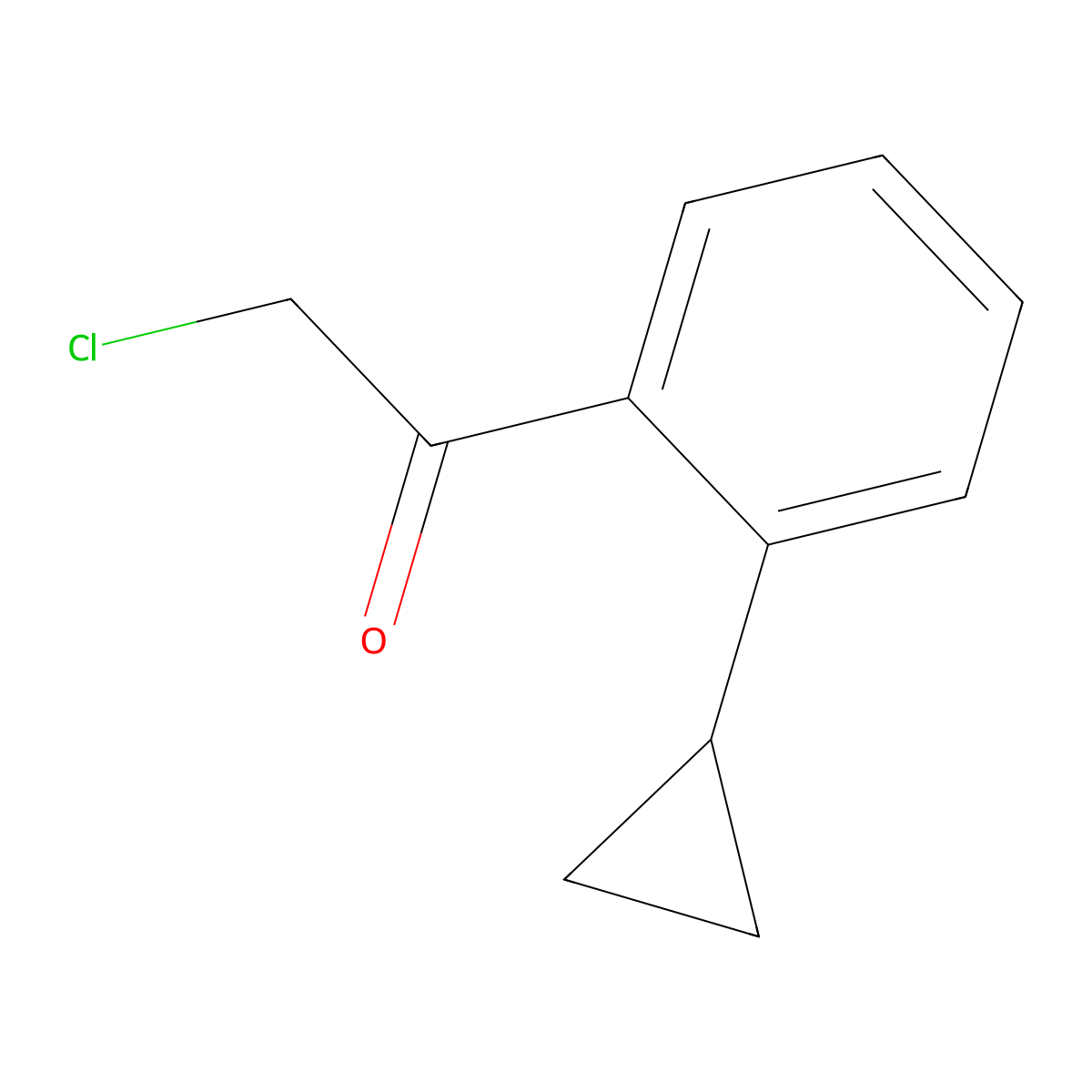 2-Chloro-1-(2-cyclopropylphenyl)ethan-1-one molecular structure, CAS 2229193-88-6