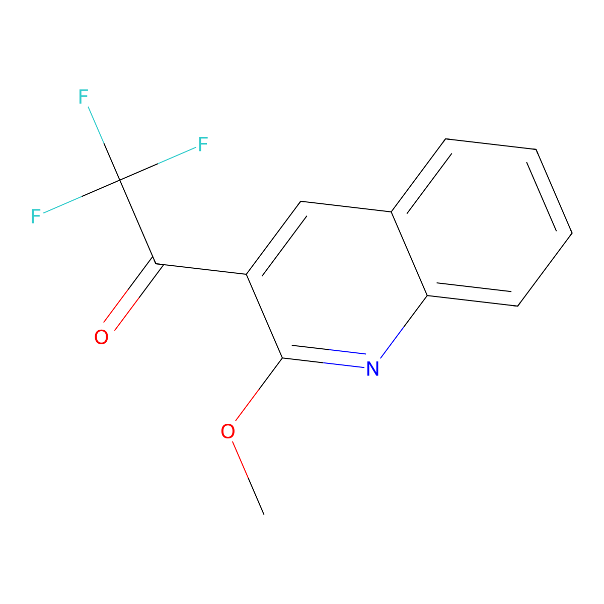 2,2,2-Trifluoro-1-(2-methoxyquinolin-3-yl)ethan-1-one molecular structure, CAS 2229195-74-6