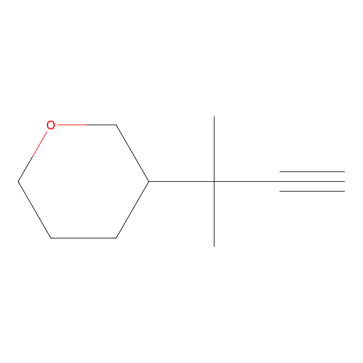 3-(2-Methylbut-3-yn-2-yl)oxane molecular structure, CAS 2229197-46-8