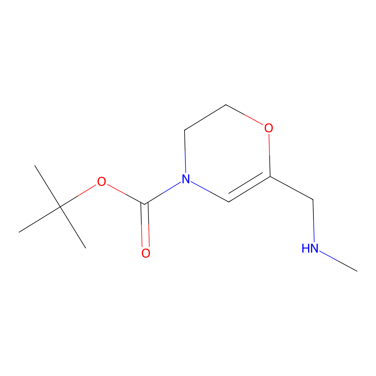 Tert-butyl 6-[(methylamino)methyl]-3,4-dihydro-2h-oxazine-4-carboxylate molecular structure, CAS 2229198-71-2