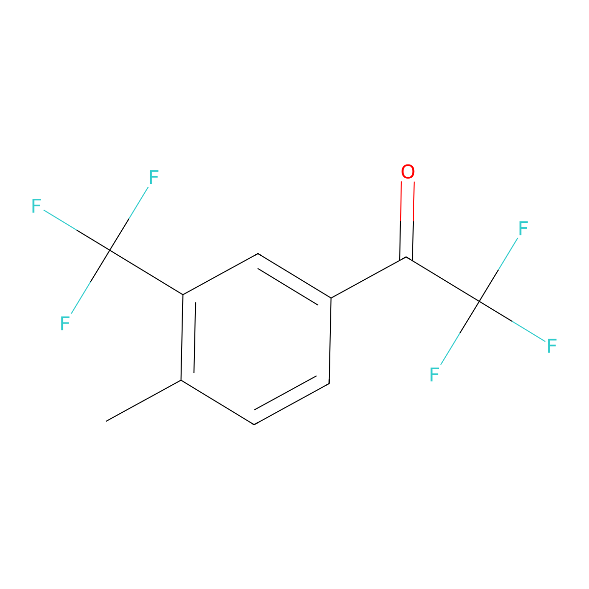 2,2,2-Trifluoro-1-[4-methyl-3-(trifluoromethyl)phenyl]ethan-1-one molecular structure, CAS 2229200-15-9