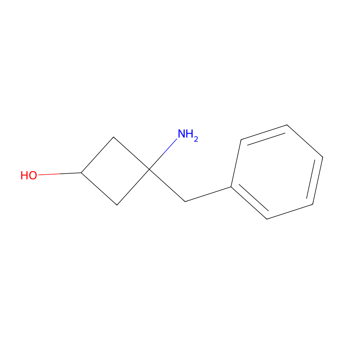 3-Amino-3-benzylcyclobutan-1-ol molecular structure, CAS 2229201-04-9