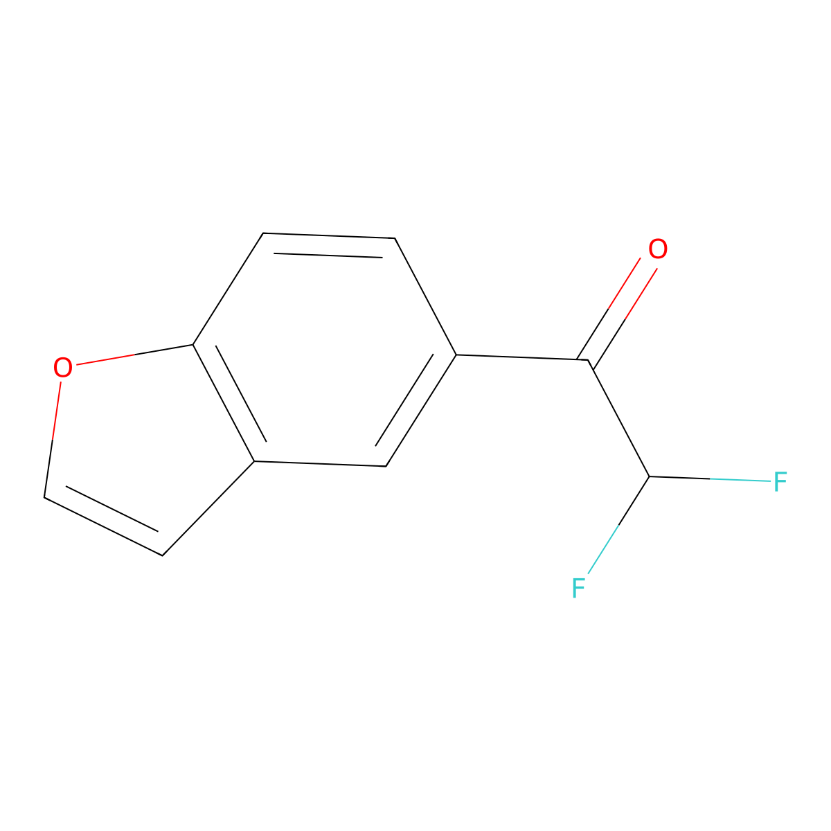 1-(1-Benzofuran-5-yl)-2,2-difluoroethan-1-one molecular structure, CAS 2229201-06-1