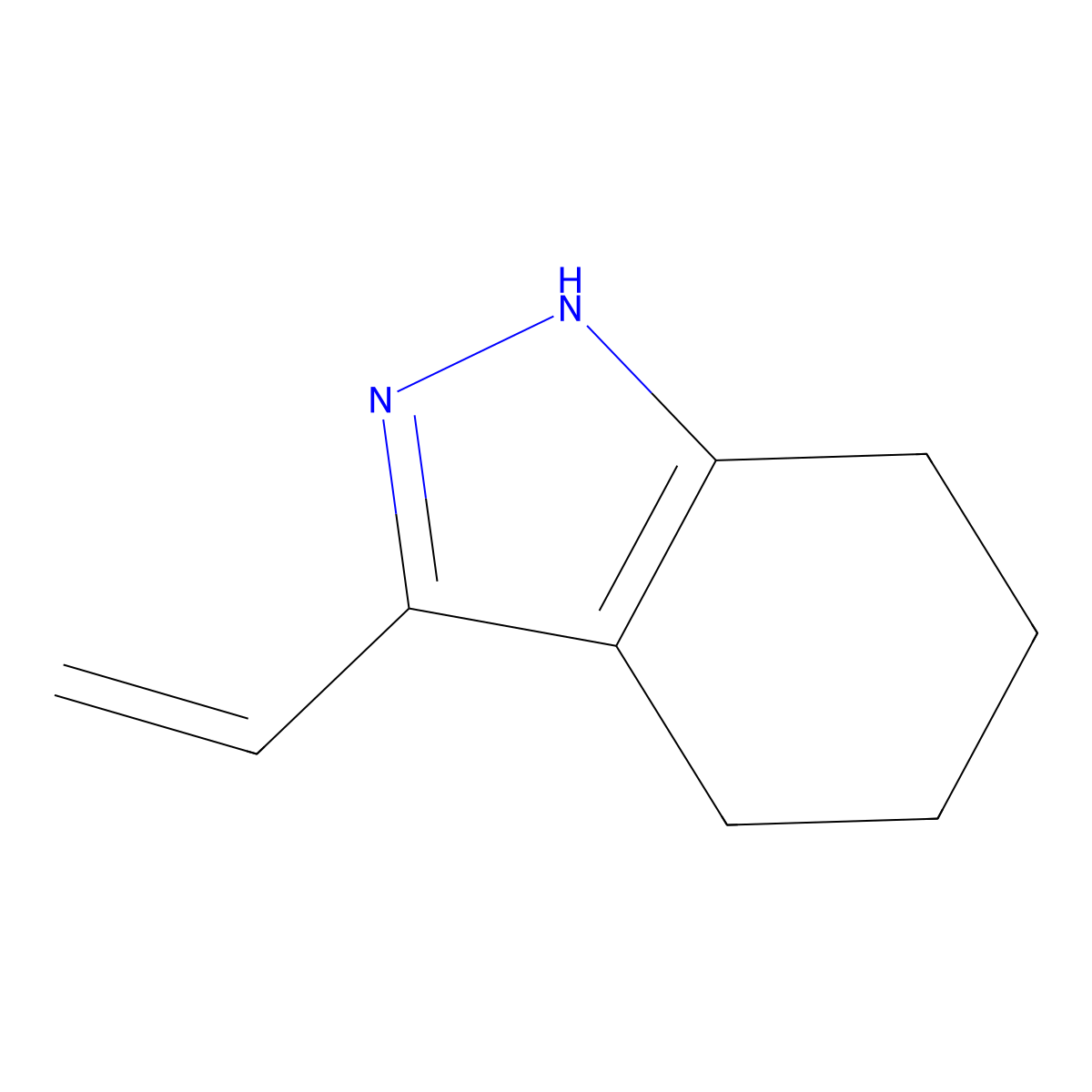 3-ethenyl-4,5,6,7-tetrahydro-1H-indazole molecular structure, CAS 2229201-62-9