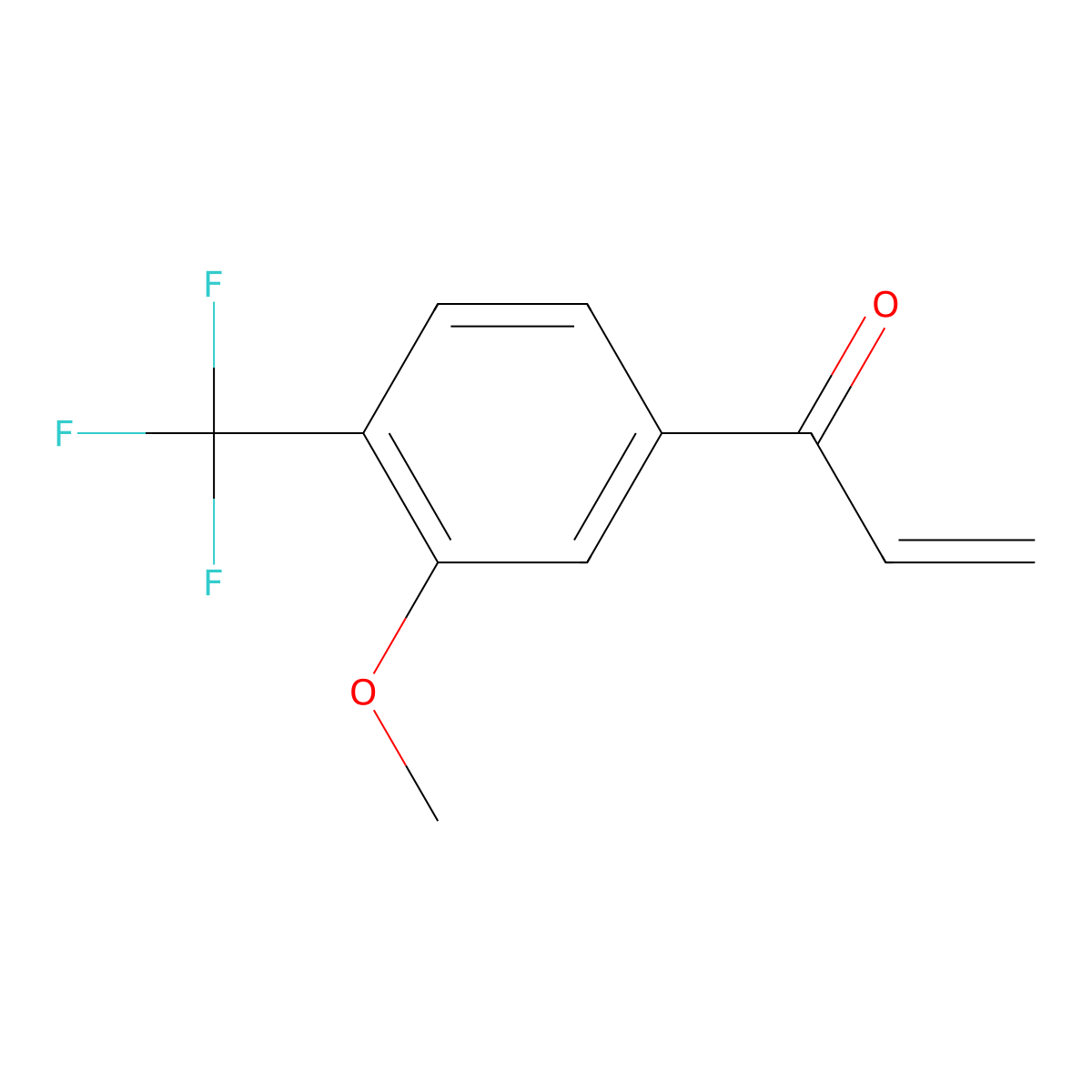 1-[3-Methoxy-4-(trifluoromethyl)phenyl]prop-2-en-1-one molecular structure, CAS 2229203-15-8