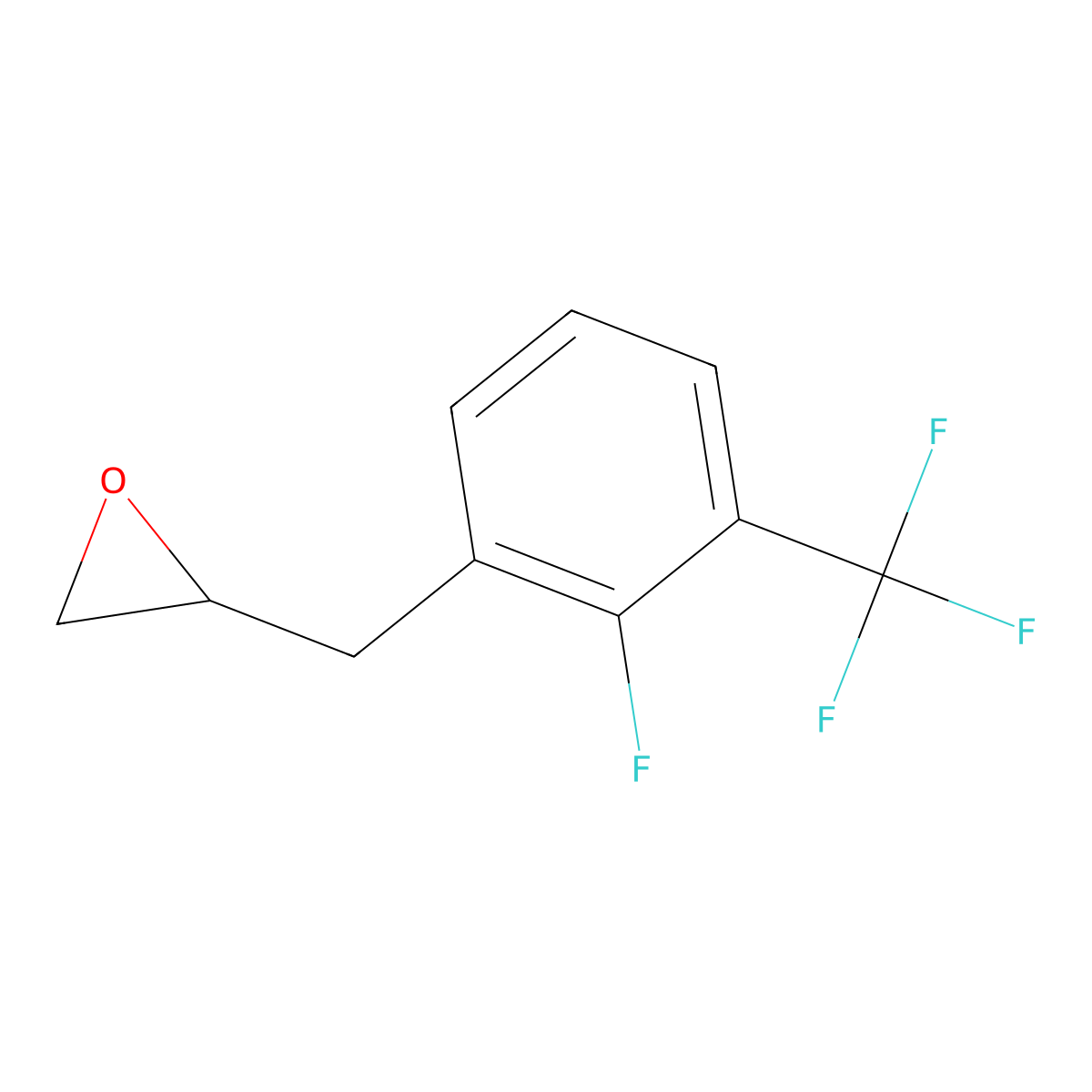 2-{[2-Fluoro-3-(trifluoromethyl)phenyl]methyl}oxirane molecular structure, CAS 2229204-97-9