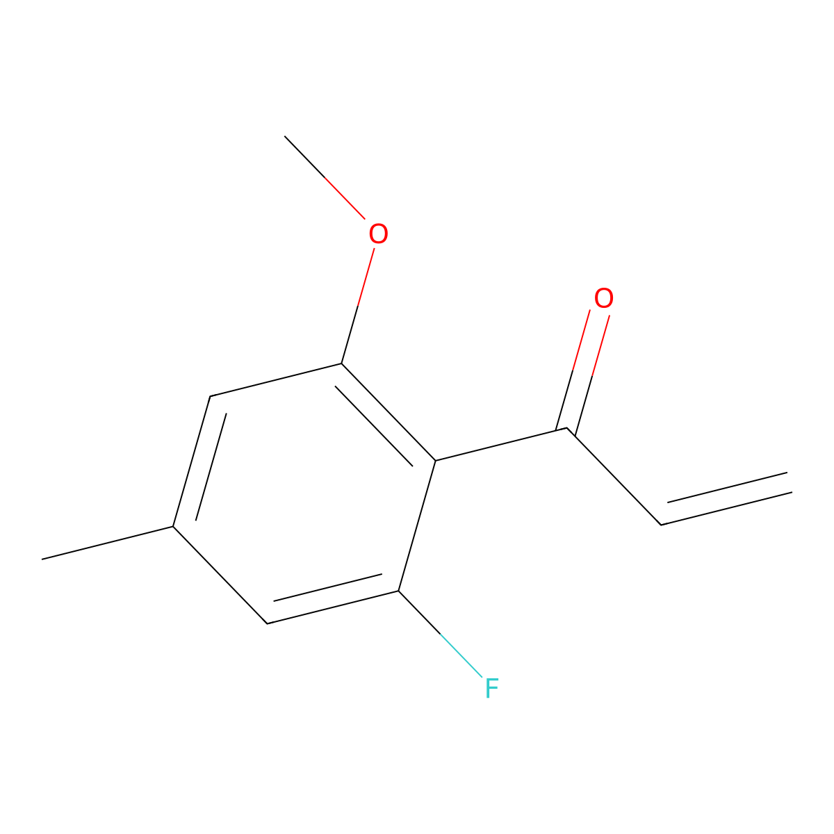 1-(2-Fluoro-6-methoxy-4-methylphenyl)prop-2-en-1-one molecular structure, CAS 2229210-60-8