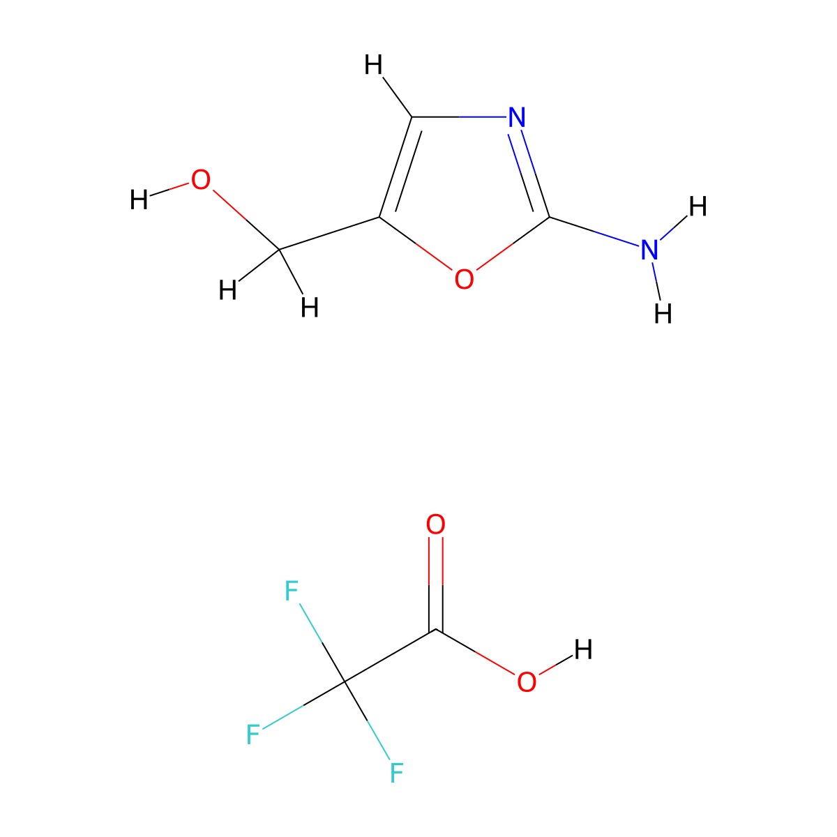 (2-Amino-1,3-oxazol-5-yl)methanol; trifluoroacetic acid molecular structure, CAS 2229212-33-1