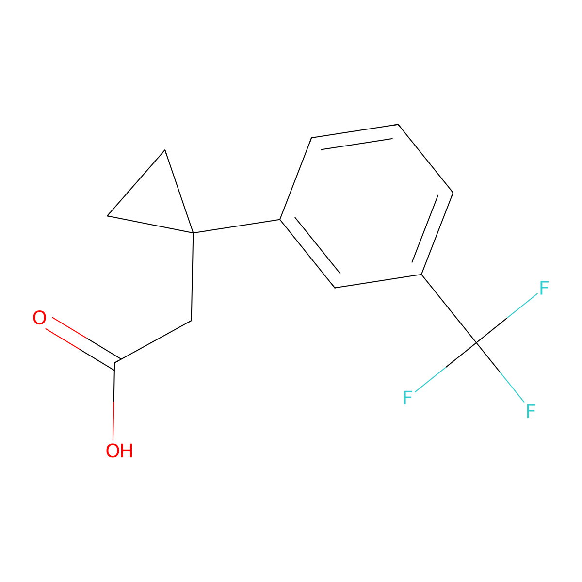 2-{1-[3-(Trifluoromethyl)phenyl]cyclopropyl}acetic acid molecular structure, CAS 2229213-71-0