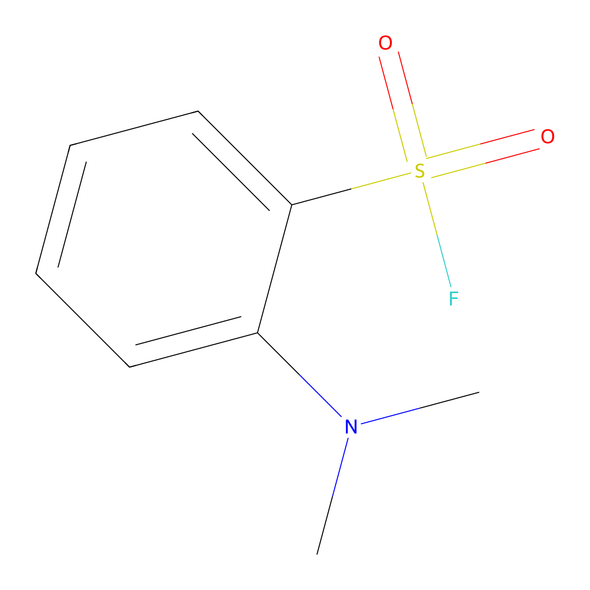 2-(Dimethylamino)benzene-1-sulfonyl fluoride molecular structure, CAS 2229215-05-6