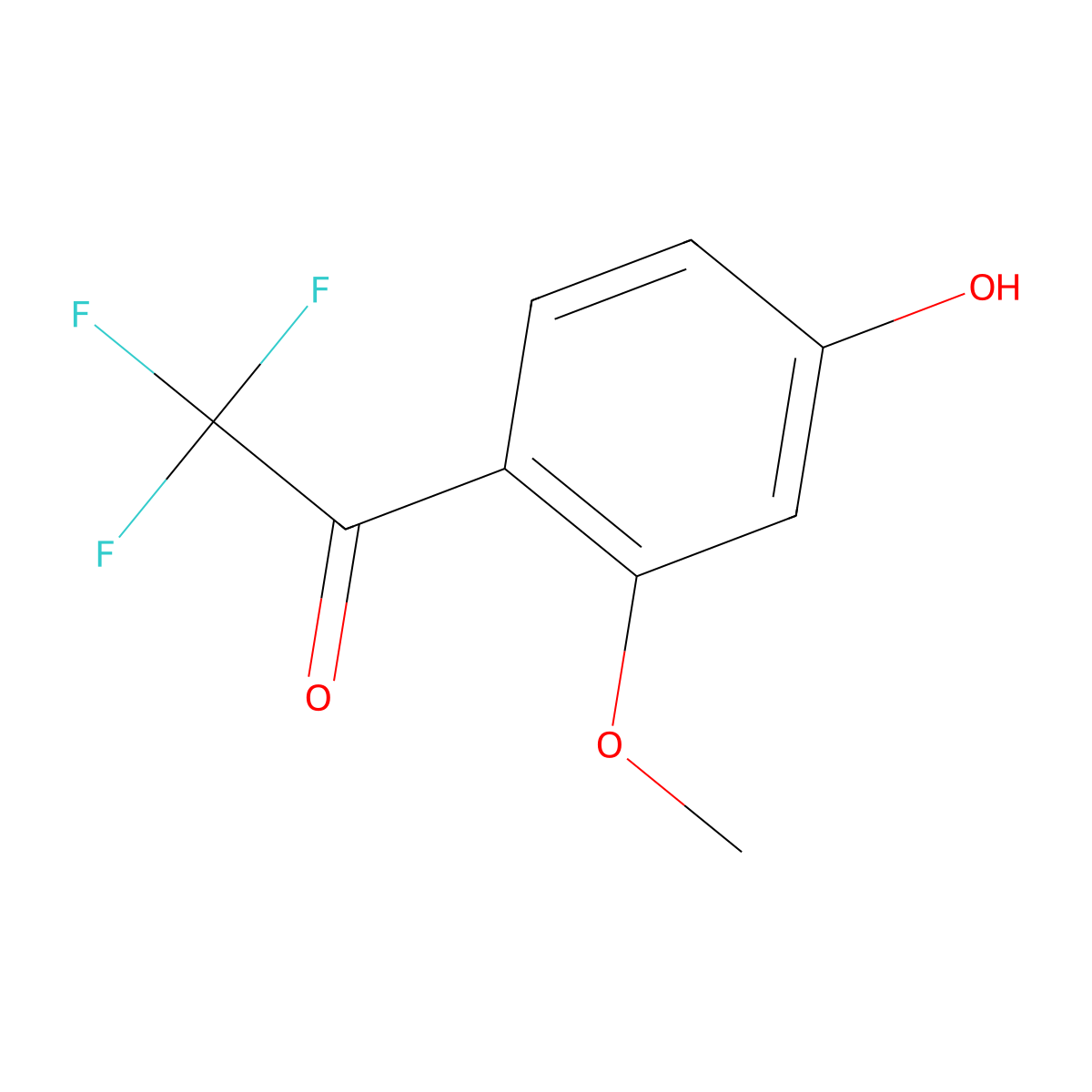 2,2,2-Trifluoro-1-(4-hydroxy-2-methoxyphenyl)ethan-1-one molecular structure, CAS 2229216-25-3