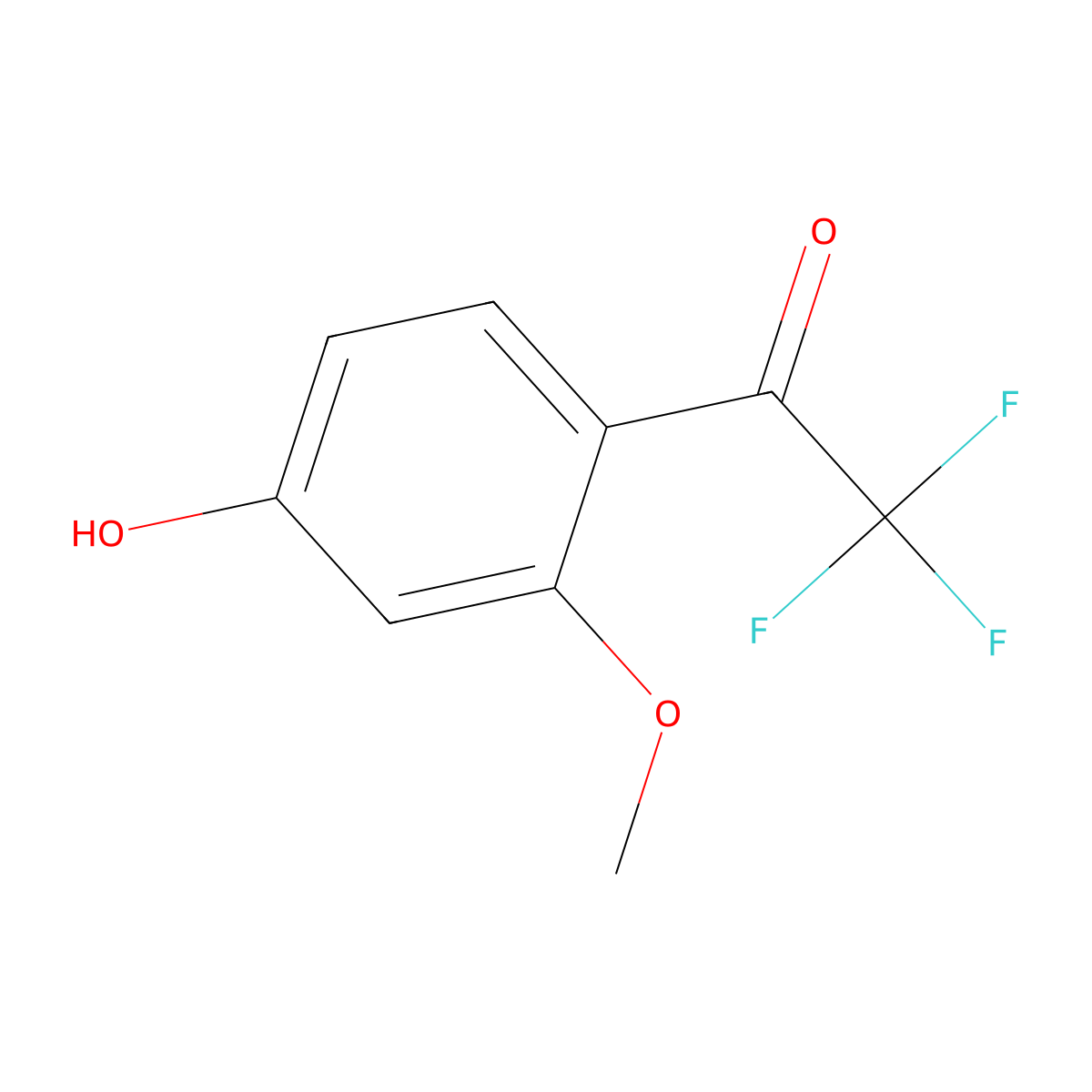 2,2,2-Trifluoro-1-(4-hydroxy-2-methoxyphenyl)ethan-1-one molecular structure, CAS 2229216-25-3