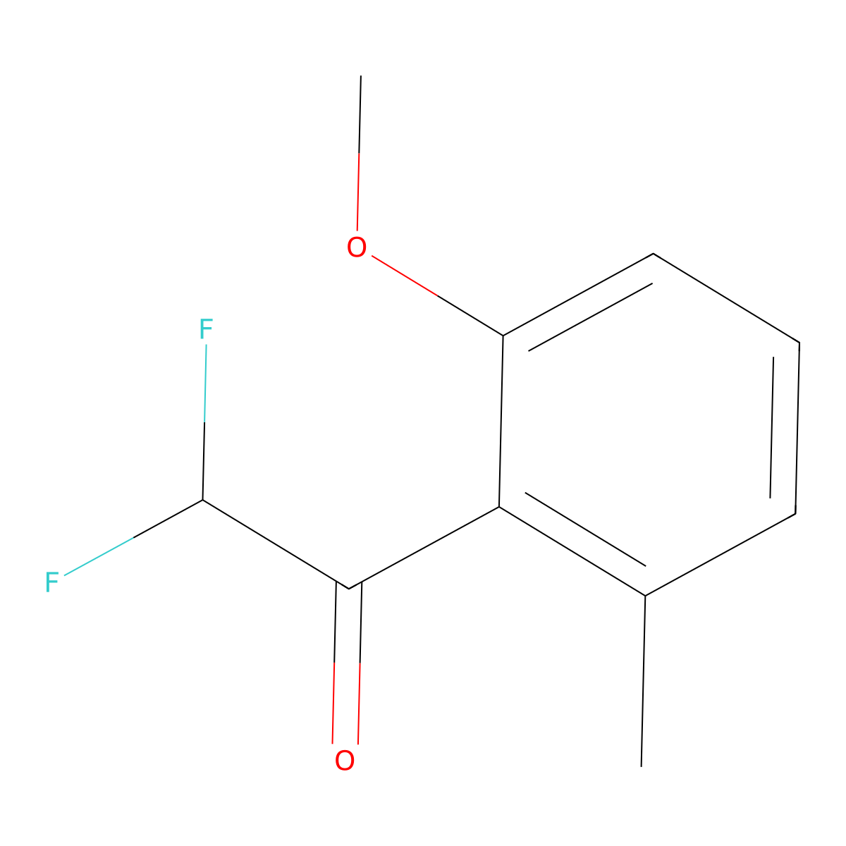 2,2-Difluoro-1-(2-methoxy-6-methylphenyl)ethanone molecular structure, CAS 2229217-15-4