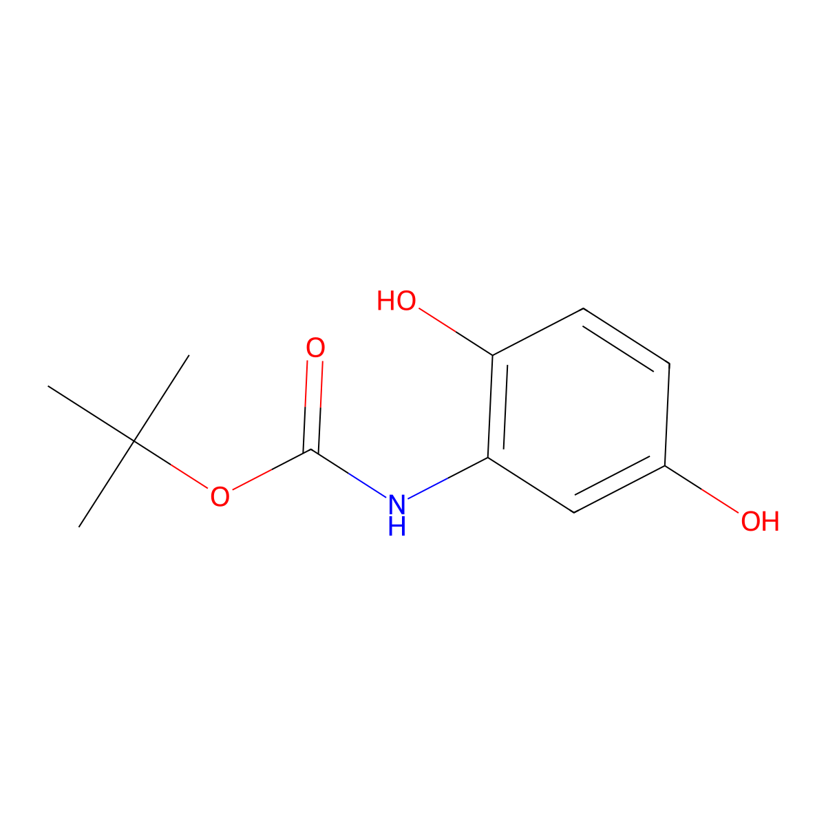 tert-butylN-(2,5-dihydroxyphenyl)carbamate molecular structure, CAS 2229220-63-5