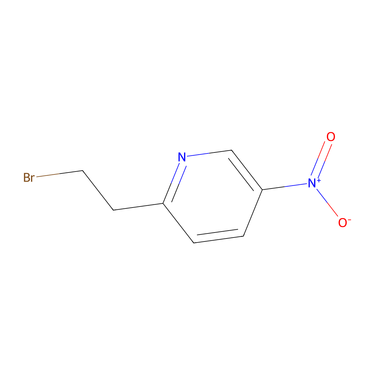 2-(2-Bromoethyl)-5-nitropyridine molecular structure, CAS 2229221-49-0
