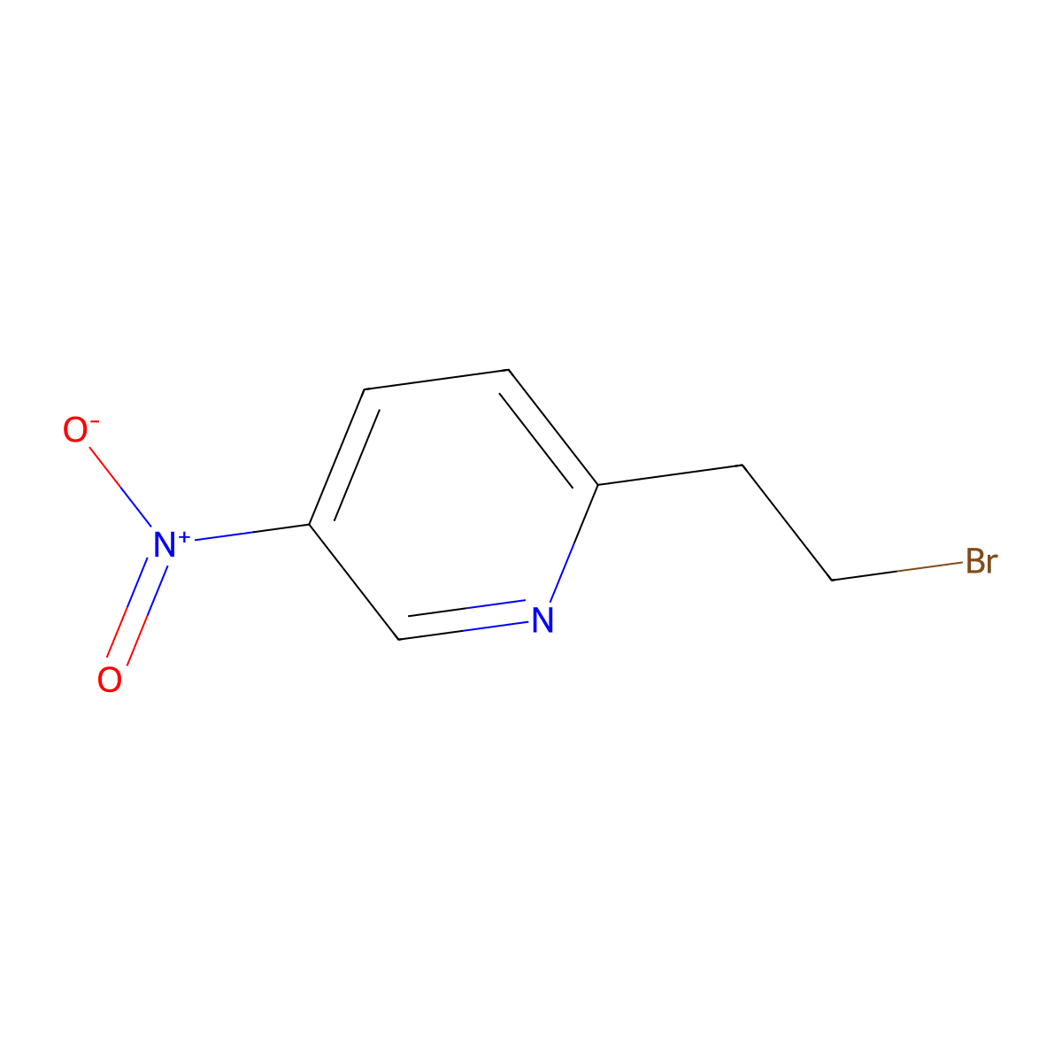 2-(2-Bromoethyl)-5-nitropyridine molecular structure, CAS 2229221-49-0