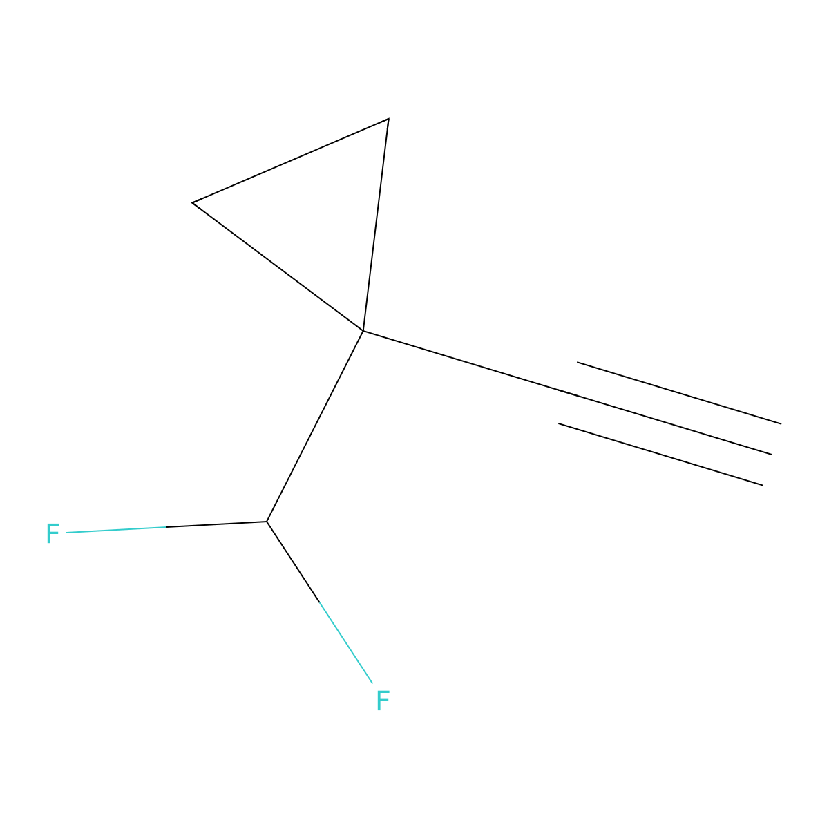 1-(Difluoromethyl)-1-ethynylcyclopropane molecular structure, CAS 2229231-08-5