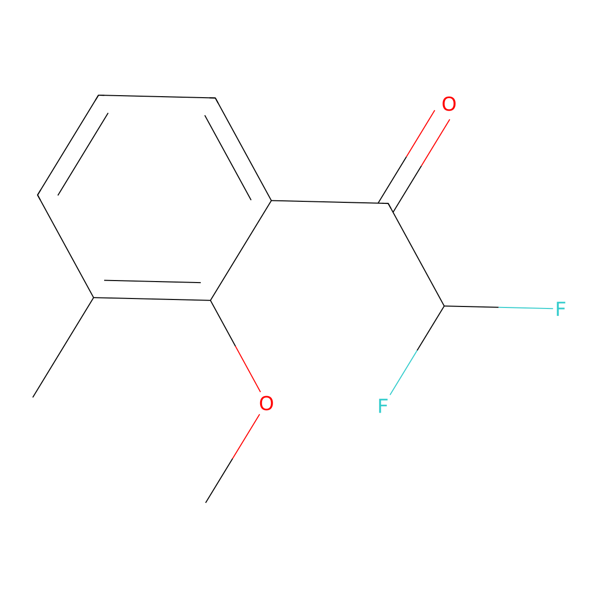 2,2-Difluoro-1-(2-methoxy-3-methylphenyl)ethanone molecular structure, CAS 2229231-45-0