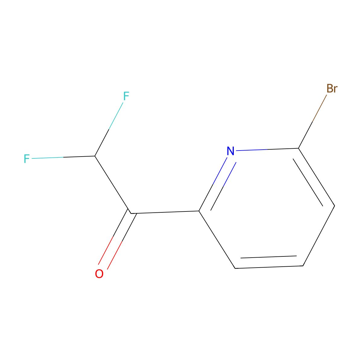 1-(6-Bromopyridin-2-yl)-2,2-difluoroethan-1-one molecular structure, CAS 2229231-69-8