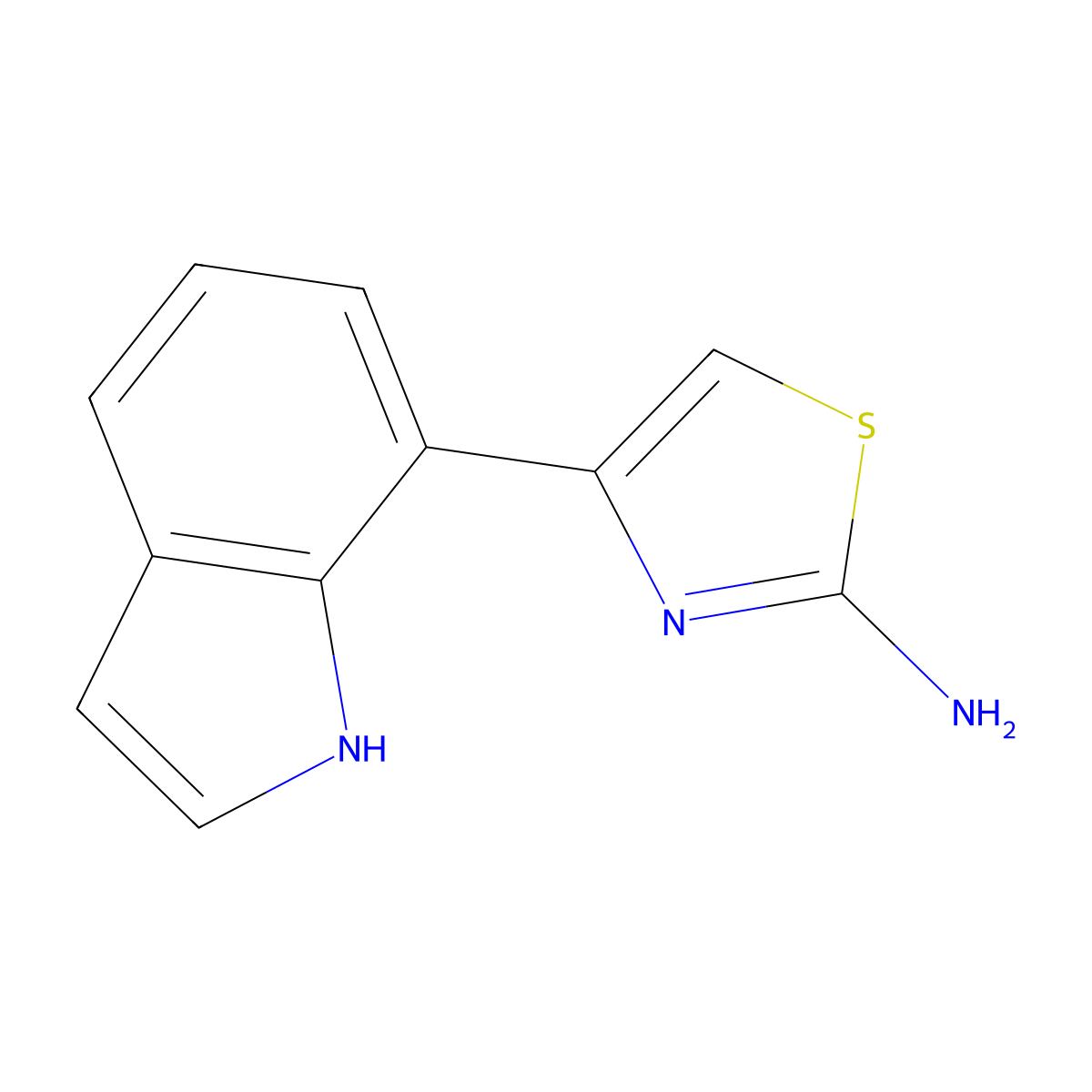 4-(1H-indol-7-yl)-1,3-thiazol-2-amine molecular structure, CAS 2229236-07-9