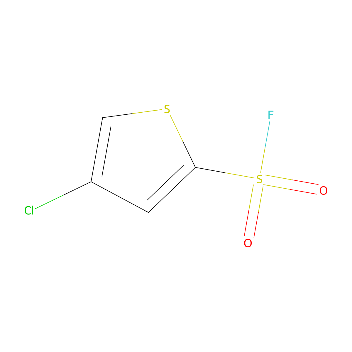 4-Chlorothiophene-2-sulfonyl fluoride molecular structure, CAS 2229239-34-1