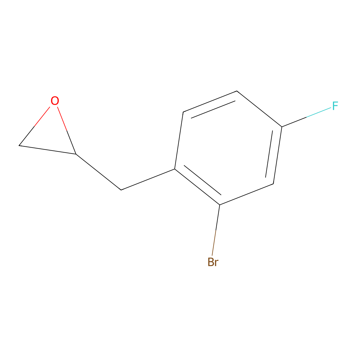 2-[(2-Bromo-4-fluorophenyl)methyl]oxirane molecular structure, CAS 2229241-40-9